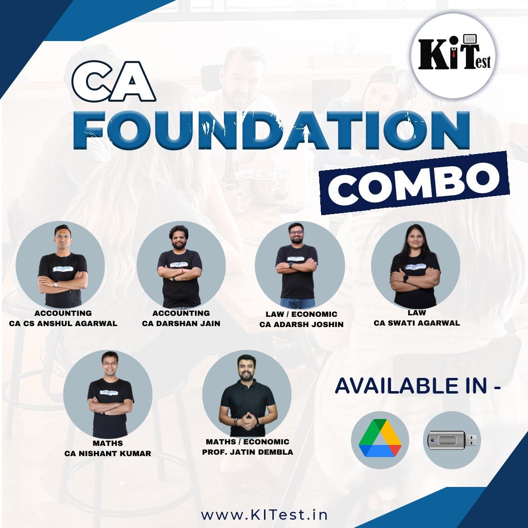 CA Foundation All Subjects New Syllabus Batch By CA Swati Agrawal, CA Anshul Agrawal, CA Nishant Kumar, CA Darshan Jain, CA Adarsh Joshi, Jatin Dembla