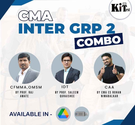 CMA Inter Group 2 Combo (CAA and CFMMA and OMSM and IDT ) By Prof. Raj Awate, Prof. Saleem Quraishee, CMA CS Rohan Nimabalkar