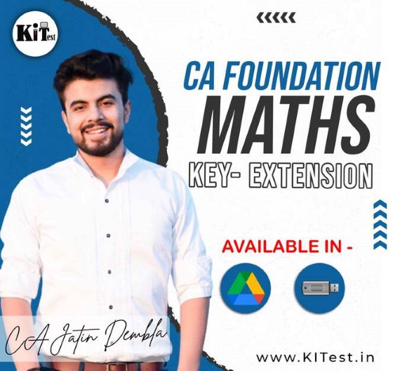 CA Foundation Maths Key Extension By Prof. Jatin Dembla