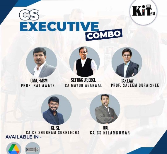 CS Executive Both Module Combo (EBCL, SBEC , SLCM,  FMSM,  CMA, JIGL, CL, TAX ) CA Mayur Agarwal, Prof Saleem Sir, CA CS Nilamkumar, CA CS Shubham Shukhlecha, Prof. Raj Awate