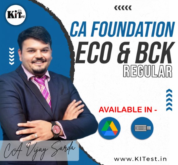 CA Foundation ECO and BCK Regular Course By CA Vijay Sarda