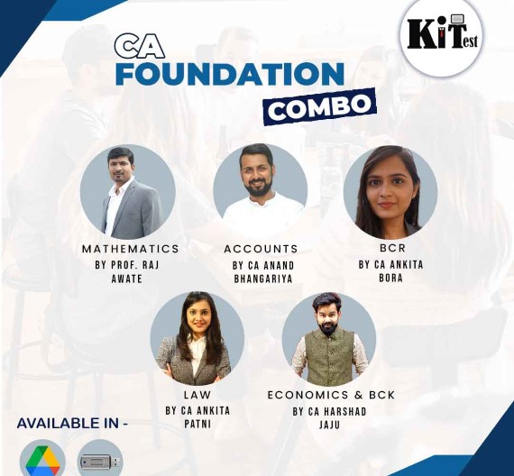 CA Foundation All Subject Combo Regular Batch By CA Anand Bhangariya, CA Ankita Patni, CA Ankita Bora, CA Harshad Jaju, Prof. Raj Awate (SPC COMBO)