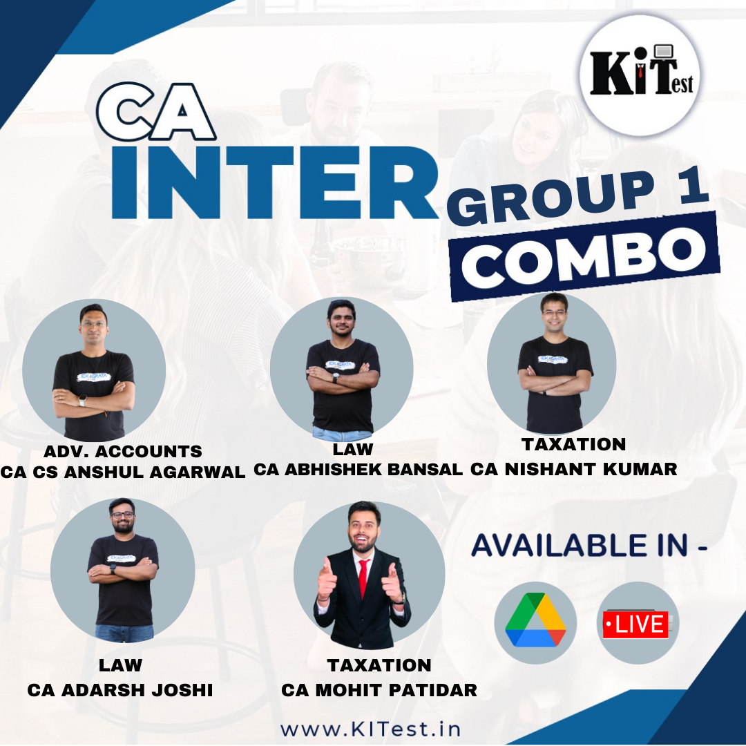 CA Inter Group 2 New Syllabus Combo Batch By CA CS Anshul Agrawal, CA Abhishek Bansal, CA Adarsh Joshi ,CA Nishant Kumar , CA Mohit Patidar