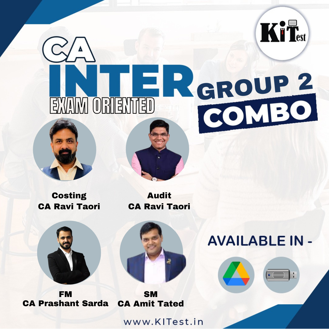 CA Inter Group 2 Combo Cost, Audit, FM, SM New Exam Oriented Batch by Vinod Reddy, Ravi Taori, Prashant Sarda and Amit Tated