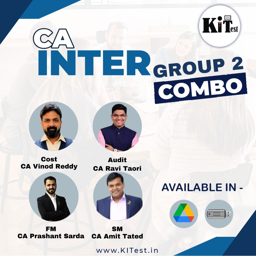 CA Inter Group 2 (Costing, Audit and FM SM) Combo New Syllabus Regular Batch by Vinod Reddy, Ravi Taori, Prashant Sarda and Amit Tated